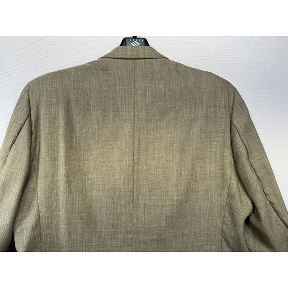 Lauren Ralph Lauren Mens Blazer Jacket 44T Tan Wool Linen Blend - Picture 13 of 13